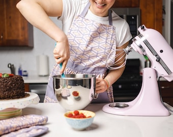 Cute Apron, Apron Dress, Plus Size Apron, Mom Gift, Grandma Gift, Mother Gift From Daughter, Unisex Apron, Lola Pink Apron