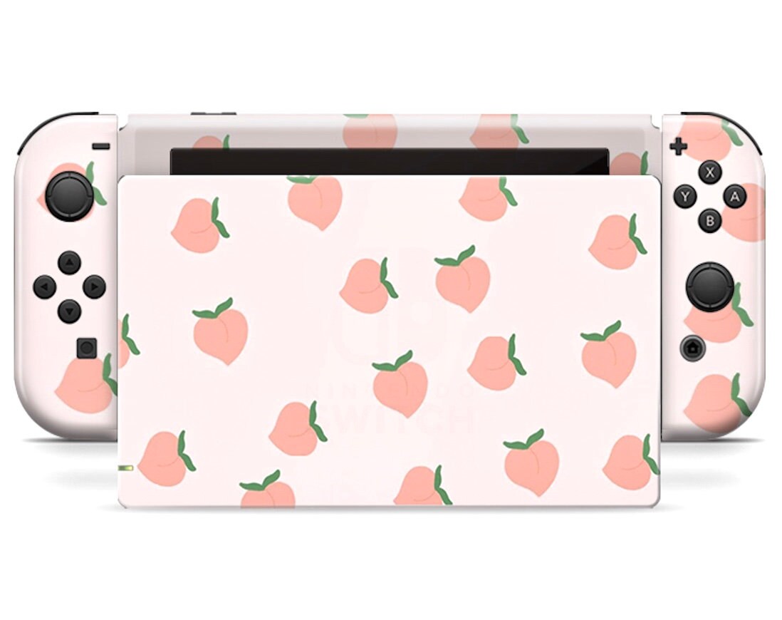 Nintendo Switch Skin - Cute Peaches - Cute Switch Full Wrap Sticker Decal