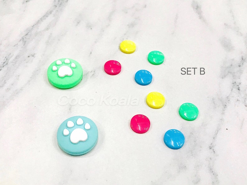 Pack of 10 Thumb Grip Caps /& Button Caps For SwitchSwitch Lite Joystick Cap Joy-Con Silicone Cover