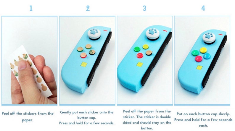 Pack of 10 Thumb Grip Caps /& Button Caps For SwitchSwitch Lite Joystick Cap Joy-Con Silicone Cover