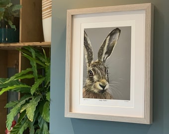 Limited Edition Hare Print, Giclee Print, Art Print, Fine Art, Wall Art, Wildlife art, Wildlife Print, Animal Art,