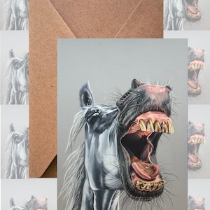 Cavallo, biglietto di animali selvatici/cartolina cavallo/biglietto d'auguri cavallo/biglietto della fauna selvatica/carta vuota/