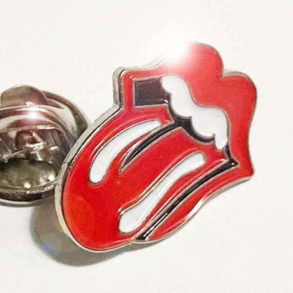 Rolling Stones Lips Tongue - Top Quality Enamel Pin Badge (16mm x 20mm)