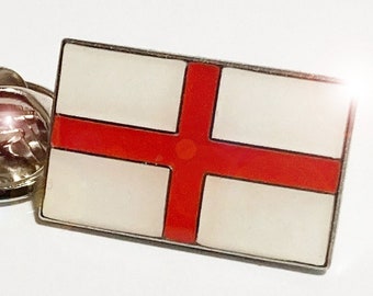 Flag Of Saint George - England - Top Quality Enamel Pin Badge - (12mm x 20mm)