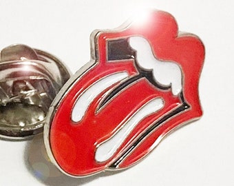 Lengua de labios de los Rolling Stones - Insignia de pasador de esmalte de alta calidad (16 mm x 20 mm)