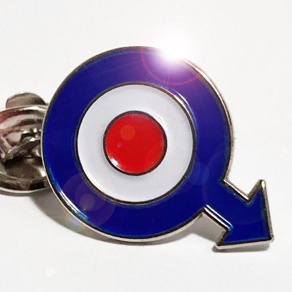 RAF Roundel - Mod -  Quadrophenia -  Arrow -  Top Quality Enamel Pin Badge - The Who - The Jam - The Small Faces. (16mm x 16mm)