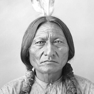 Native American History - Sitting Bull Monochrome Photo Print (A4 Size - 210 x 297mm - 8.5" x 11.75")