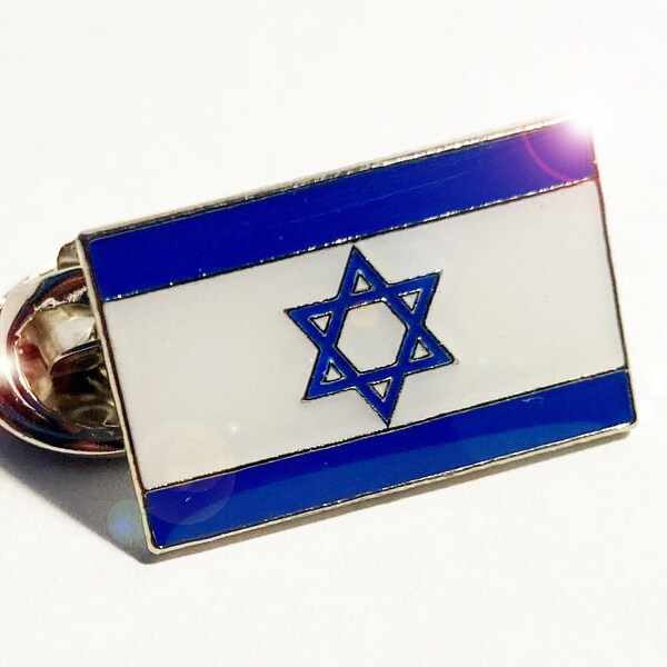 National Flag Of Israel - Top Quality Enamel Pin Badge - (12mm x 20mm)