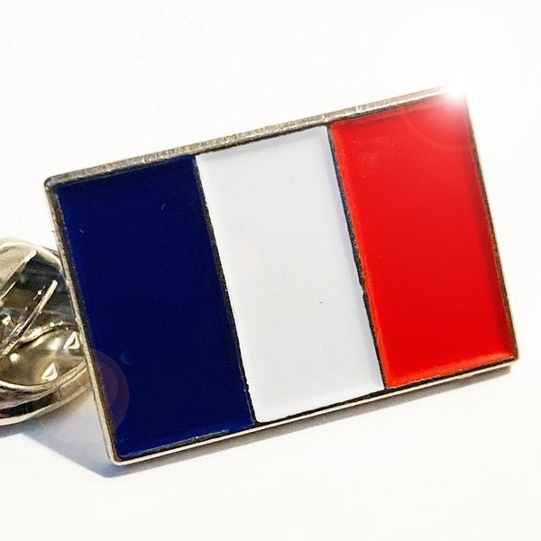 Drapeau national de la France - Badge en émail de qualité supérieure - (12 mm x 20 mm)