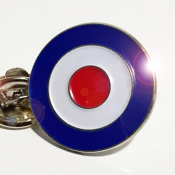 RAF Roundel Mod - Top Quality Enamel Pin Badge - The Who - Quadrophenia - The Jam - The Small Faces. (16mm x 16mm)