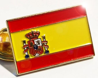 National Flag Of Spain - Top Quality Enamel Pin Badge - (12mm x 20mm)
