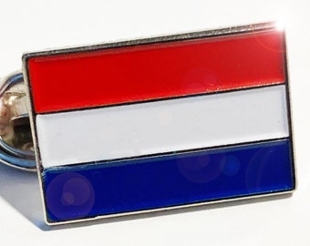 Nationale vlag van Nederland - Emaille pin-badge van topkwaliteit - (12 mm x 20 mm)