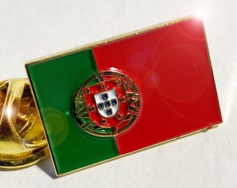 National Flag Of Portugal - Top Quality Enamel Pin Badge - (12mm x 20mm)