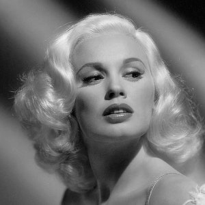 Mamie Van Doren Monochrome Photo Print 01 A4 Size 210 x 297mm 8.5 x 11.75 image 1