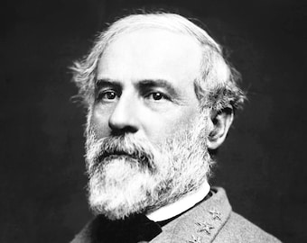 American Civil War - Robert Edward Lee Monochrome Photo Print (A4 Size - 210 x 297mm - 8.5" x 11.75")