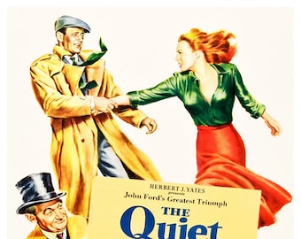 John Wayne & Maureen O'Hara - The Quiet Man - Mini Movie Poster 01 (A4 Size - 210 x 297mm - 8.5" x 11.75")