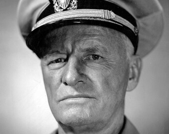 Fleet Admiral Chester William Nimitz Monochrome Photo Print (A4 Size - 210 x 297mm - 8.5" x 11.75")