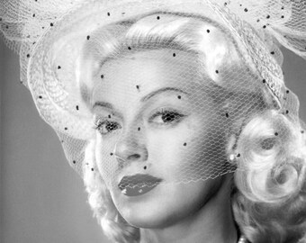 Lana Turner Monochrome Photo Print 06 (A4 Size - 210 x 297mm - 8.5" x 11.75")