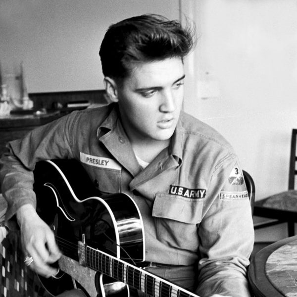 Elvis Presley Monochrome Photo Print 10 (A4 Size - 210 x 297mm - 8.5" x 11.75")