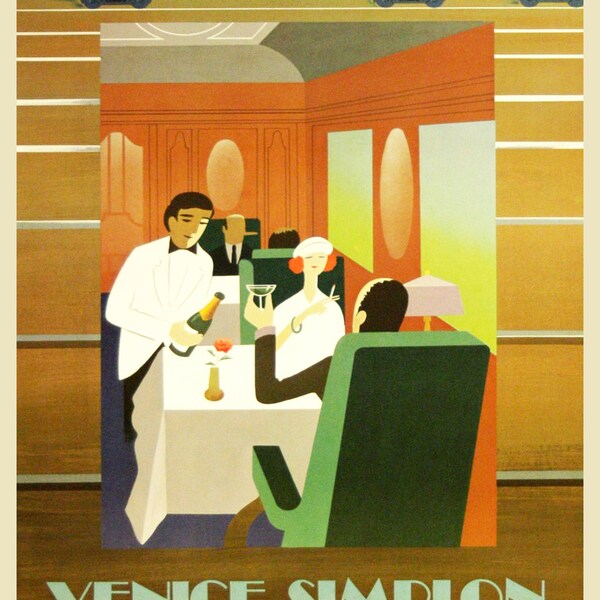 Venice-Simplon Orient Express - Mini Travel Poster 05 (Taille A4 - 210 x 297mm - 8.5 » x 11.75 »)