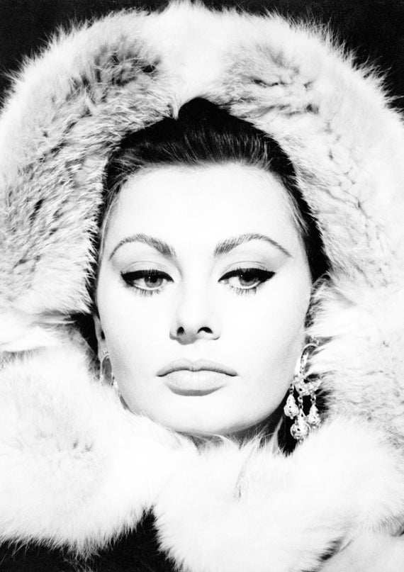 Sophia Loren Monochrome Photo Print 06 A4 Size 210 X 297mm - Etsy