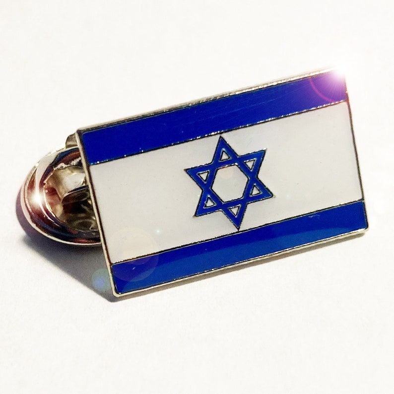 Nationale Flagge Israels Top Qualität Emaille Pin Abzeichen 12mm x 20mm Bild 1