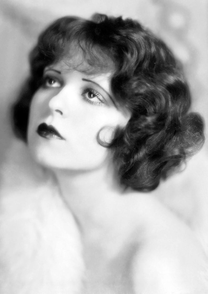 Clara Bow Monochrome Photo Print 04 A4 Size 210 X 297mm Etsy