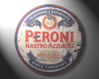 PERONI Wall Sign Plaque retro Pub Bar Man cave Beer larger garage den kitchen
