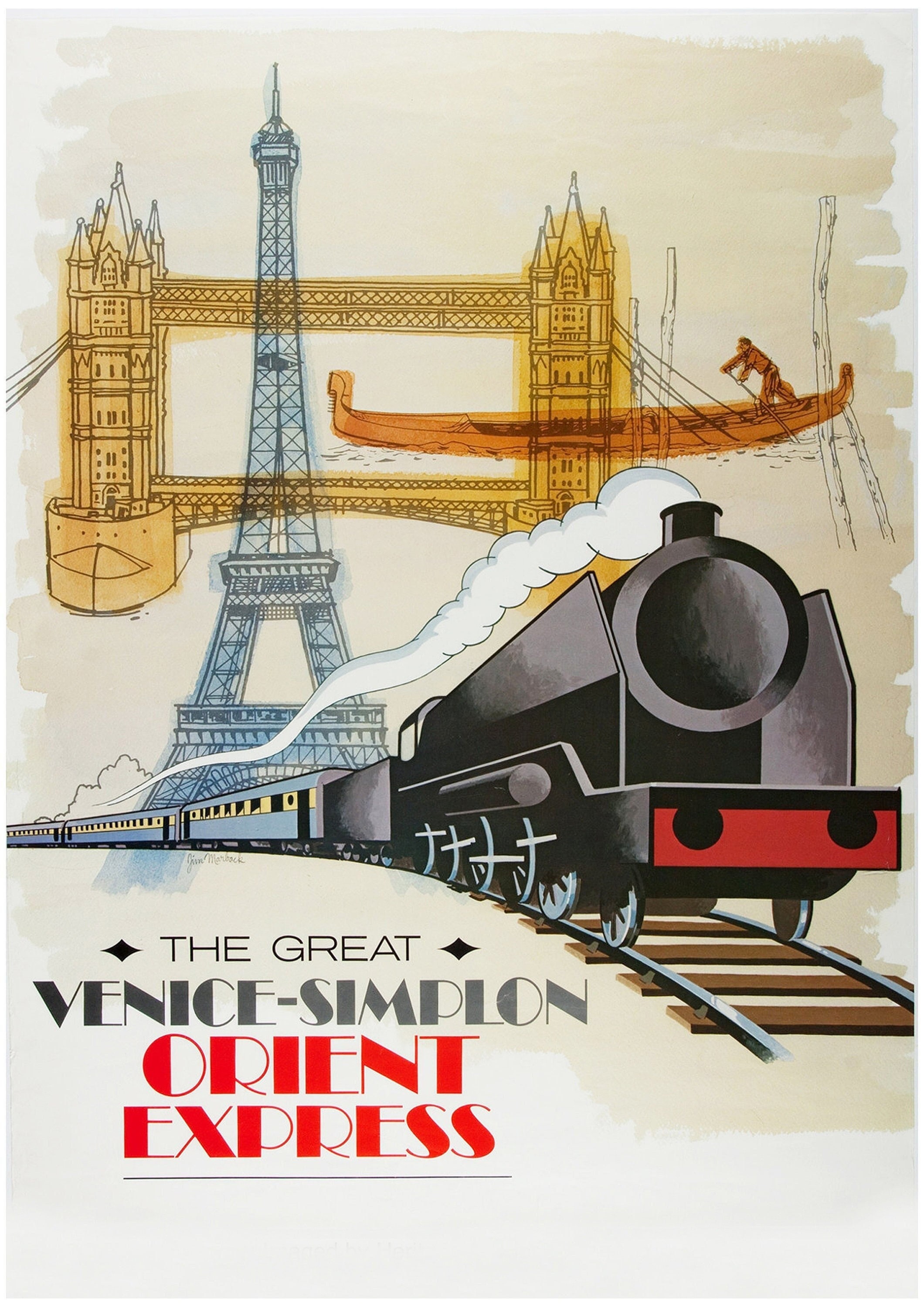 Orient Express Travel Poster Train Vintage Train Print -  Denmark