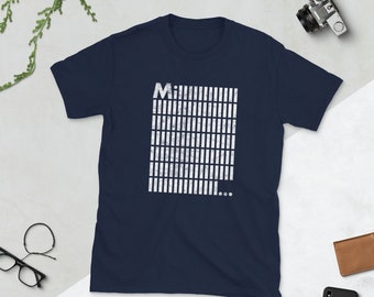 Millllllllllllllllllllllllllllllllllllllllllllllllllllllllllllllllllllll... Short-Sleeve Unisex T-Shirt - Navy Blue (Washed/Worn Look)