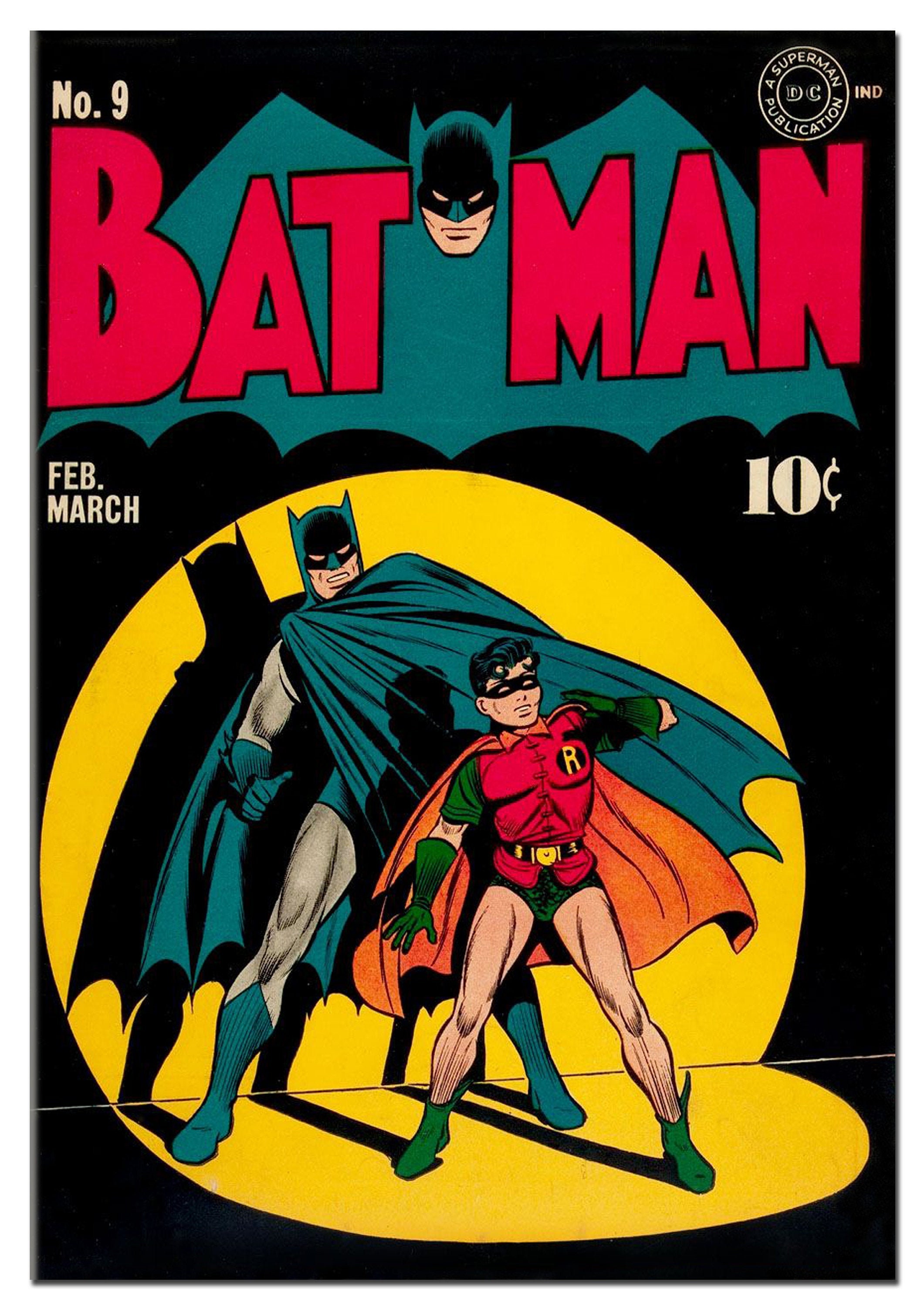 Batman Issue 9 Feb/march 1942 Front Cover Reproduction A4 - Etsy