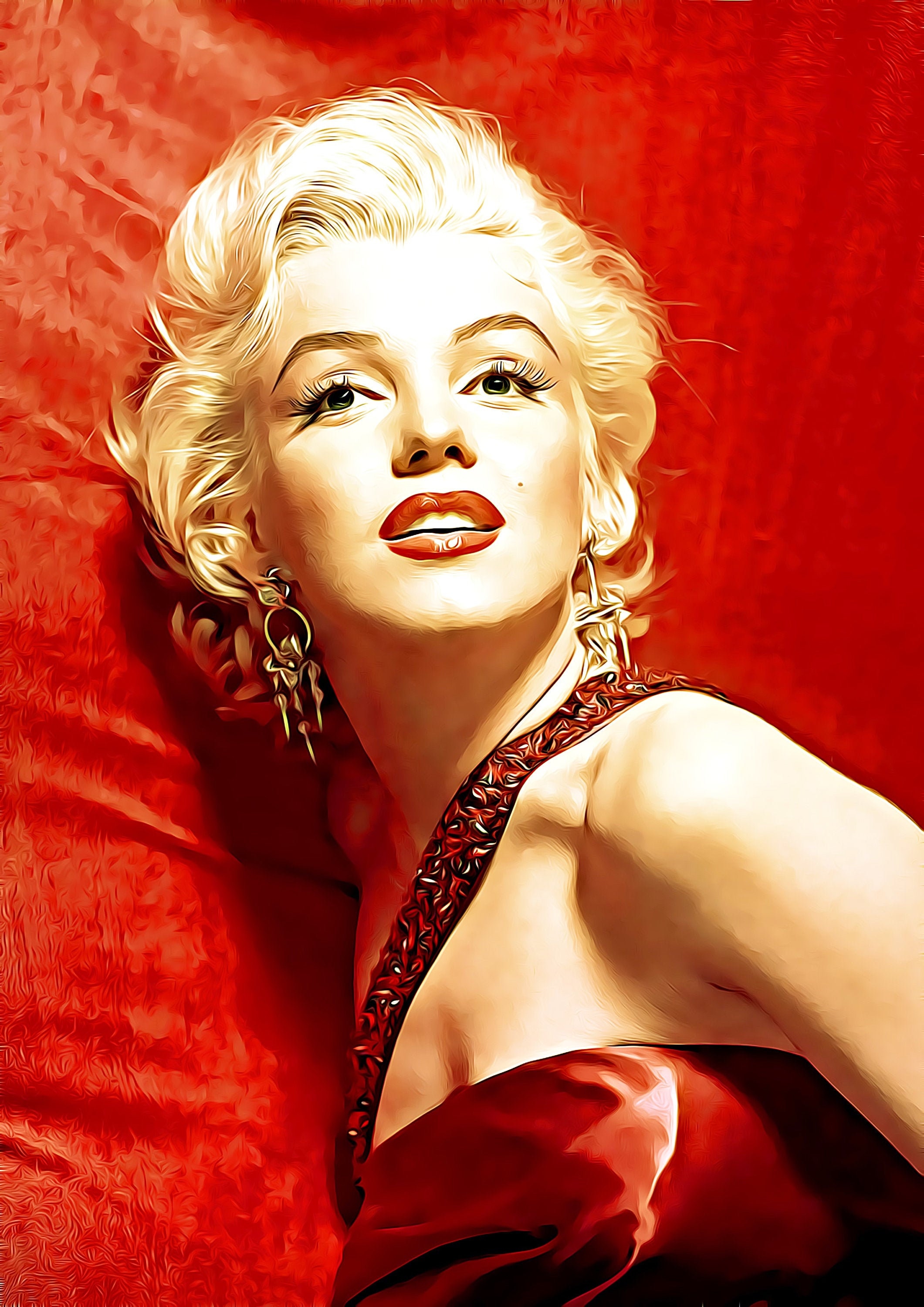 Marilyn Monroe Unique Graphic Art Illustration Print 06 A4 Etsy