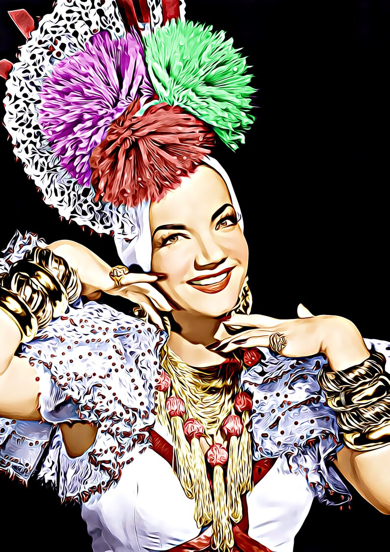 Carmen Miranda Unique Graphic Art Illustration Print 02 A4 Etsy