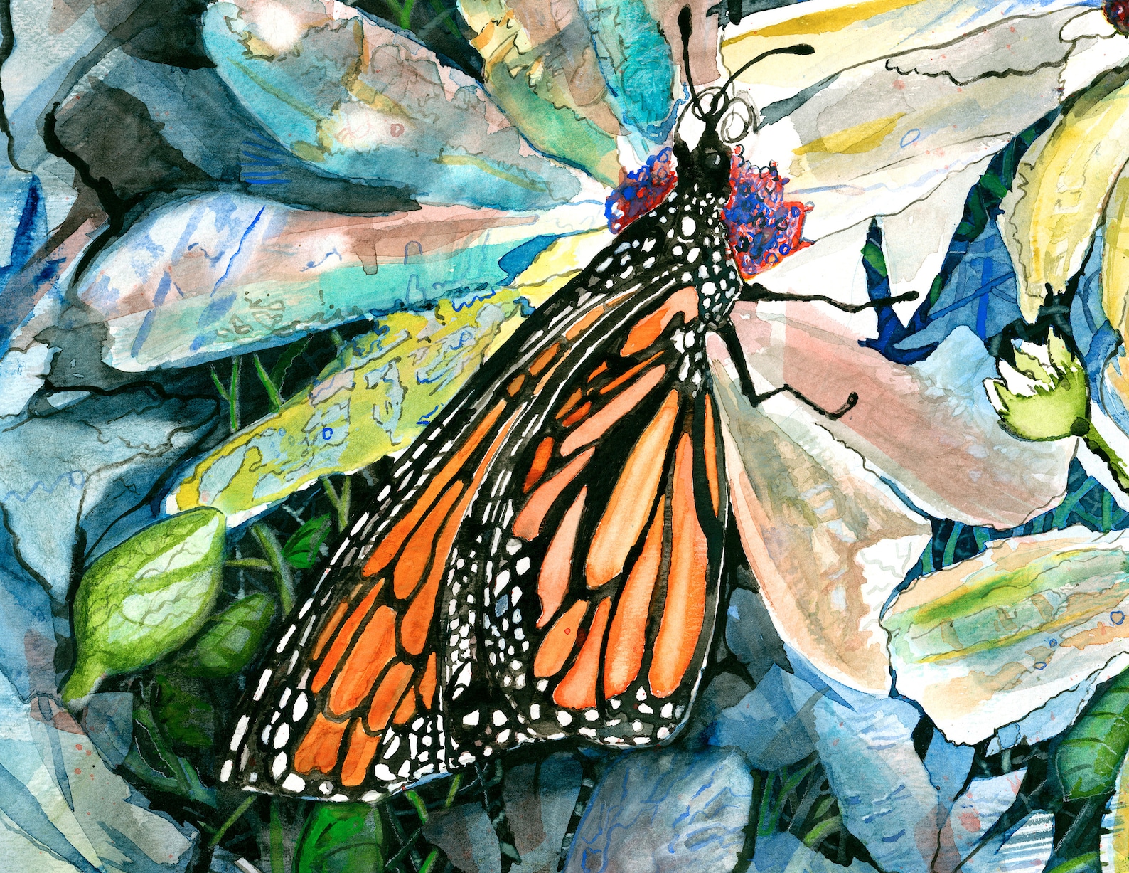 A Monarch Moment: Butterfly Watercolor Art Print - Etsy