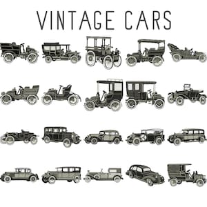 20 Vintage cars machine embroidery designs, oldtimer embroidery pattern, car embroidery pattern, vehicle embroidery, transportation pattern