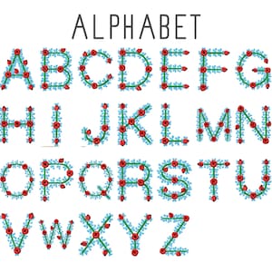 26 Rose alphabet machine embroidery designs, alphabet embroidery, monogram pattern, floral alphabet letters flower letter embroidery wedding