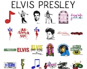 24 Elvis Presley embroidery designs, Elvis Presley embroidery pattern, 4 inch hoop embroidery, instant download