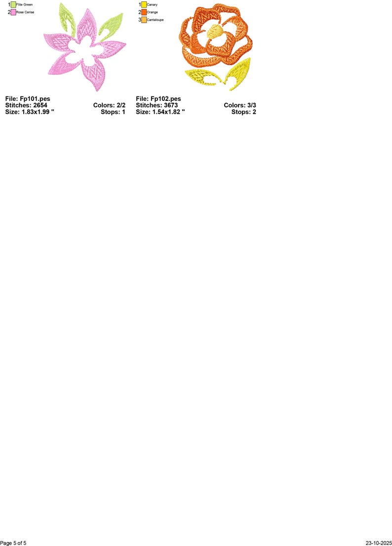 50 MINI Flower Machine Embroidery Designs, Floral Embroidery Pattern ...