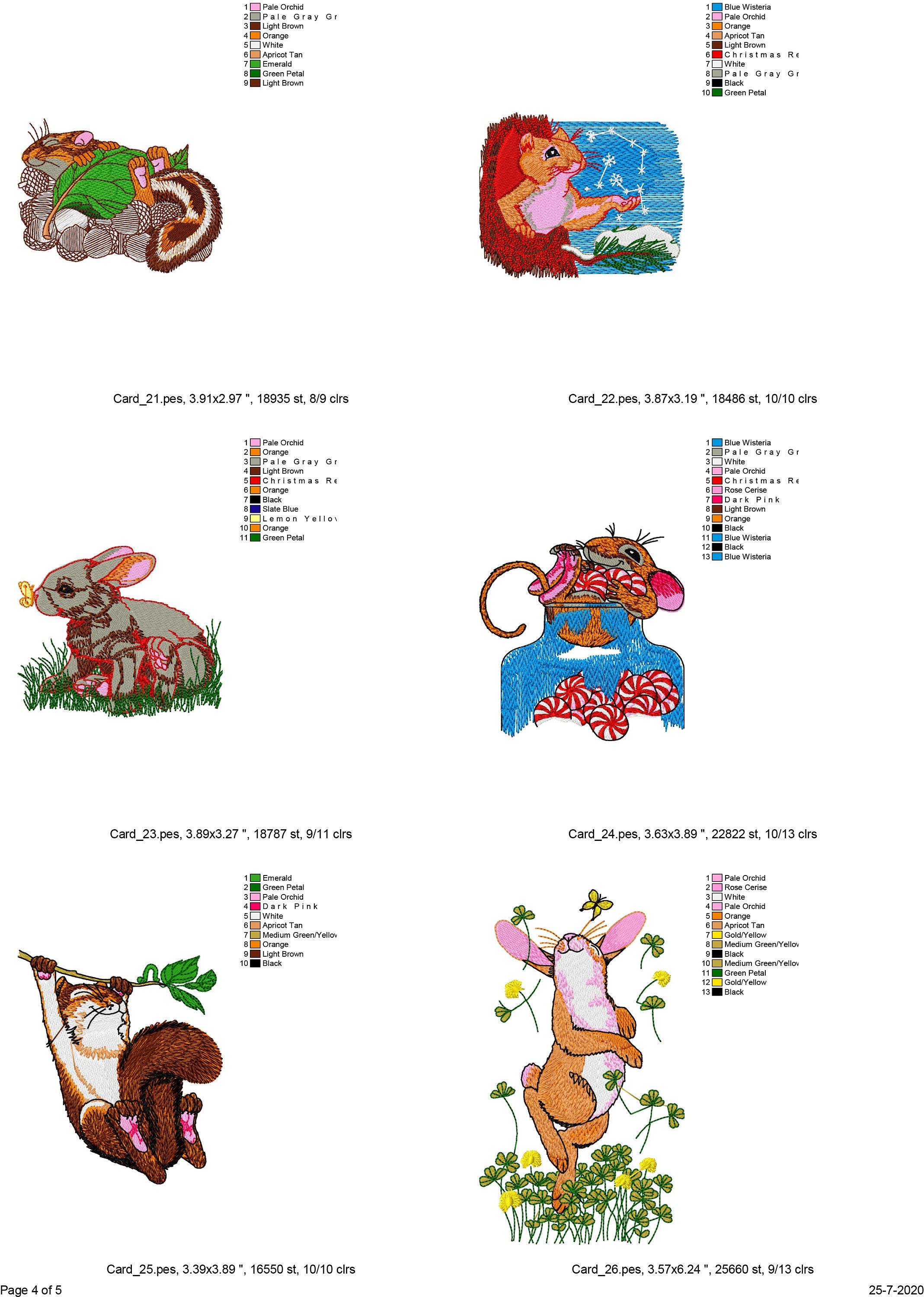 Picture of 25 Woodland Animal Machine Embroidery Designs, Forest Animal Embroidery ...