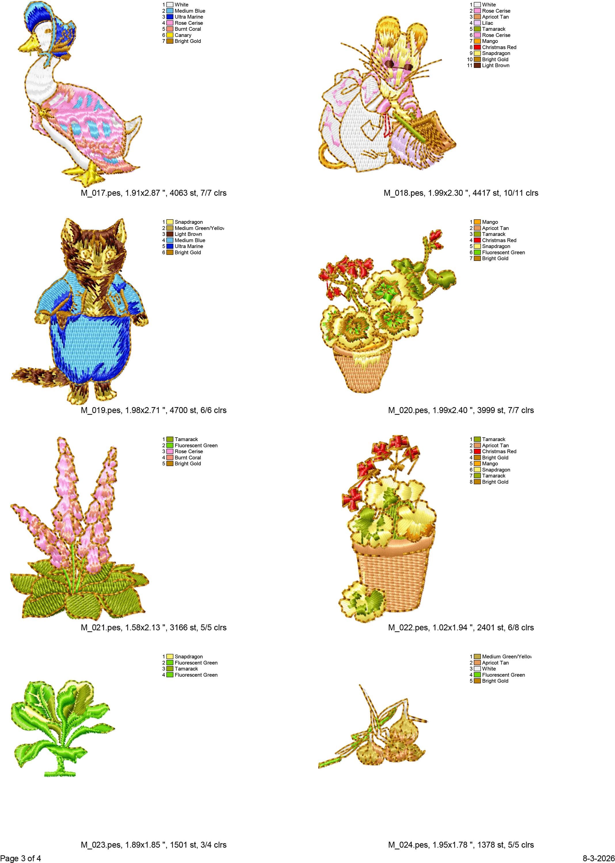 30 Peter Rabbit Embroidery Designs, Instant Download - Etsy