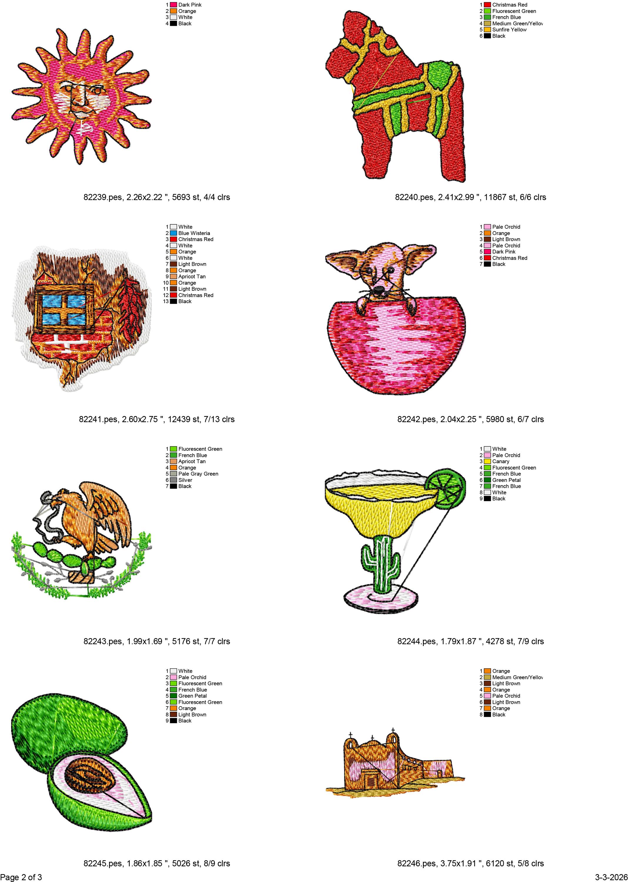 20 Mexican Machine Embroidery Designs, Mexico Embroidery Pattern ...