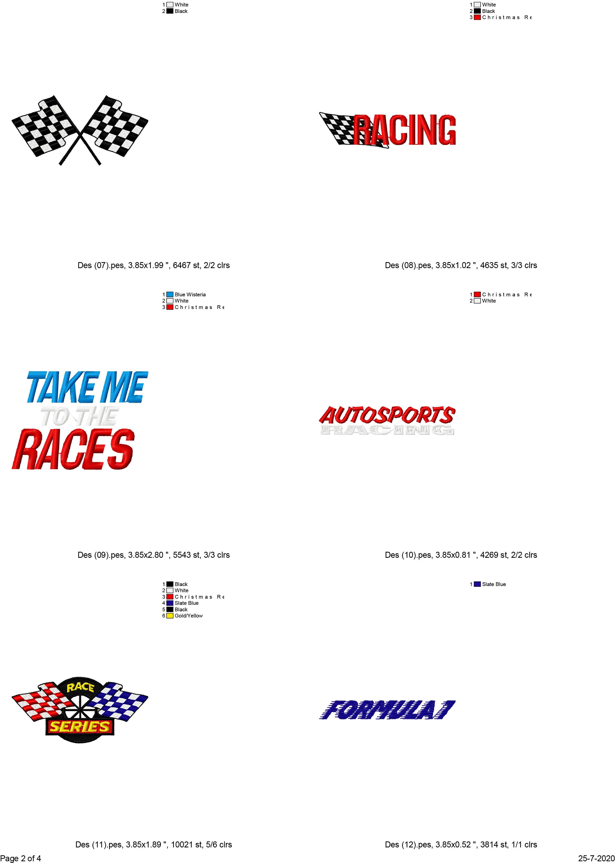 Etsy Racing Designs 20 Race Banners Machine Embroidery Designs, Formula 1 Racing, Race Car ...