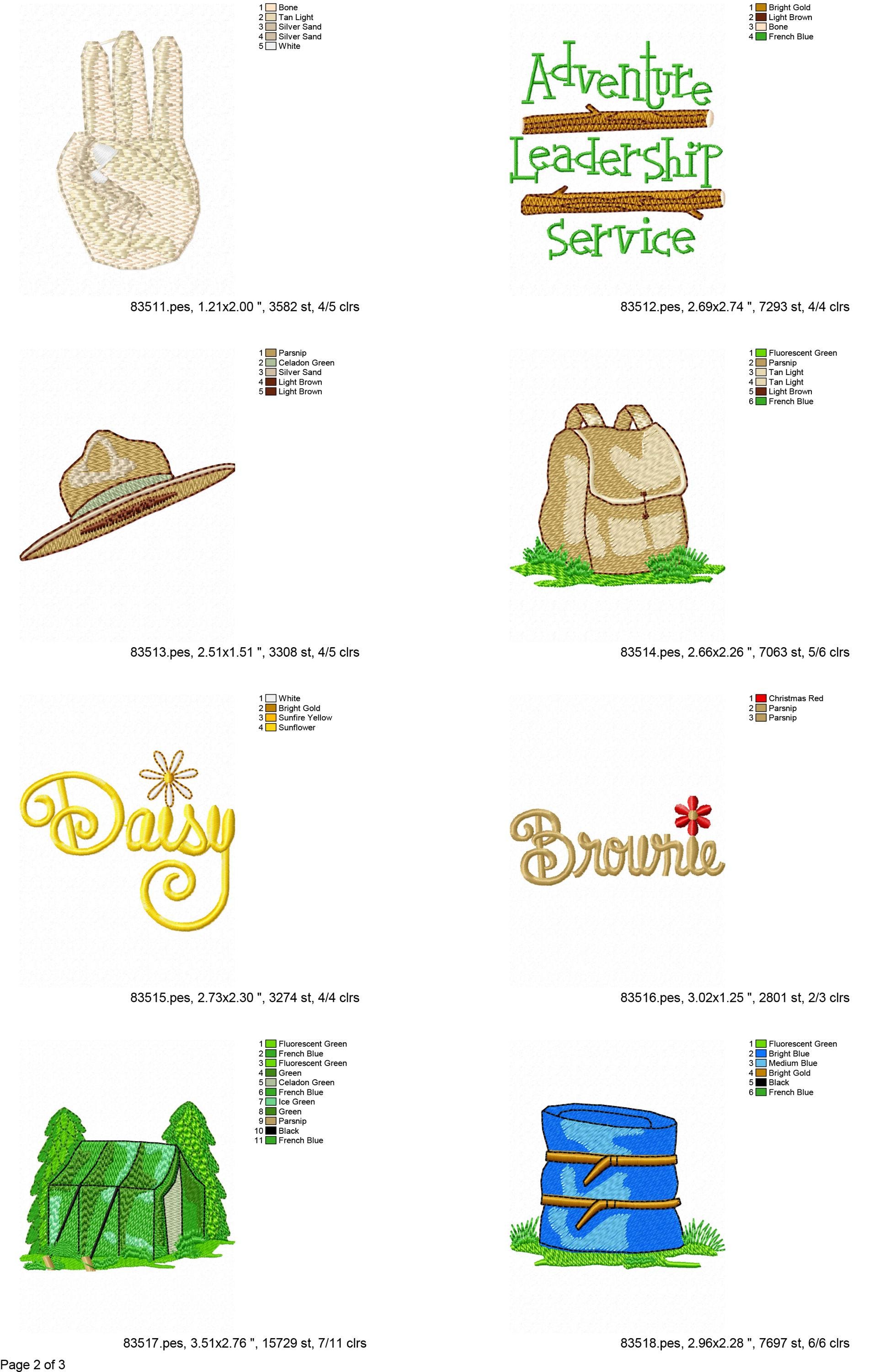 20 Scouting Embroidery Designs, Girl Scouts Embroidery Pattern, Boy ...