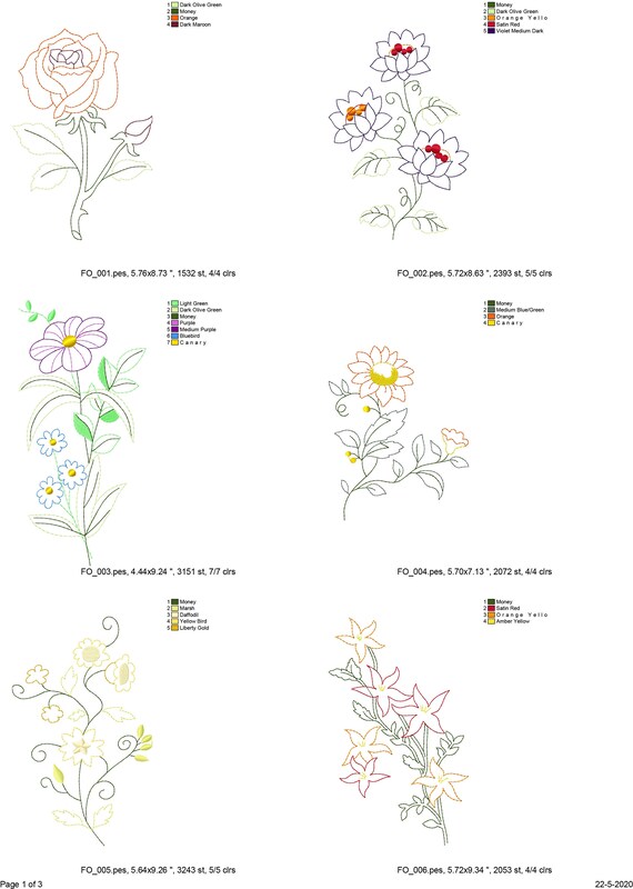 17+ Flower Embroidery Designs