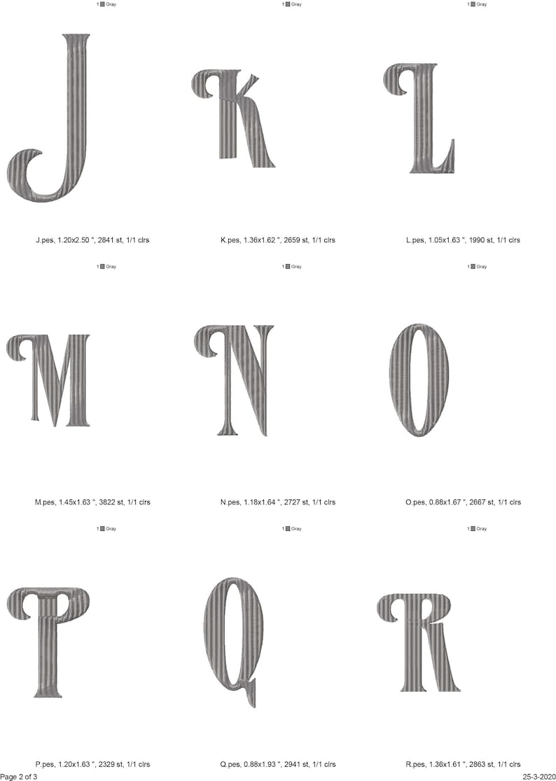 26 Alphabet Machine Embroidery Designs Alphabet Embroidery - Etsy