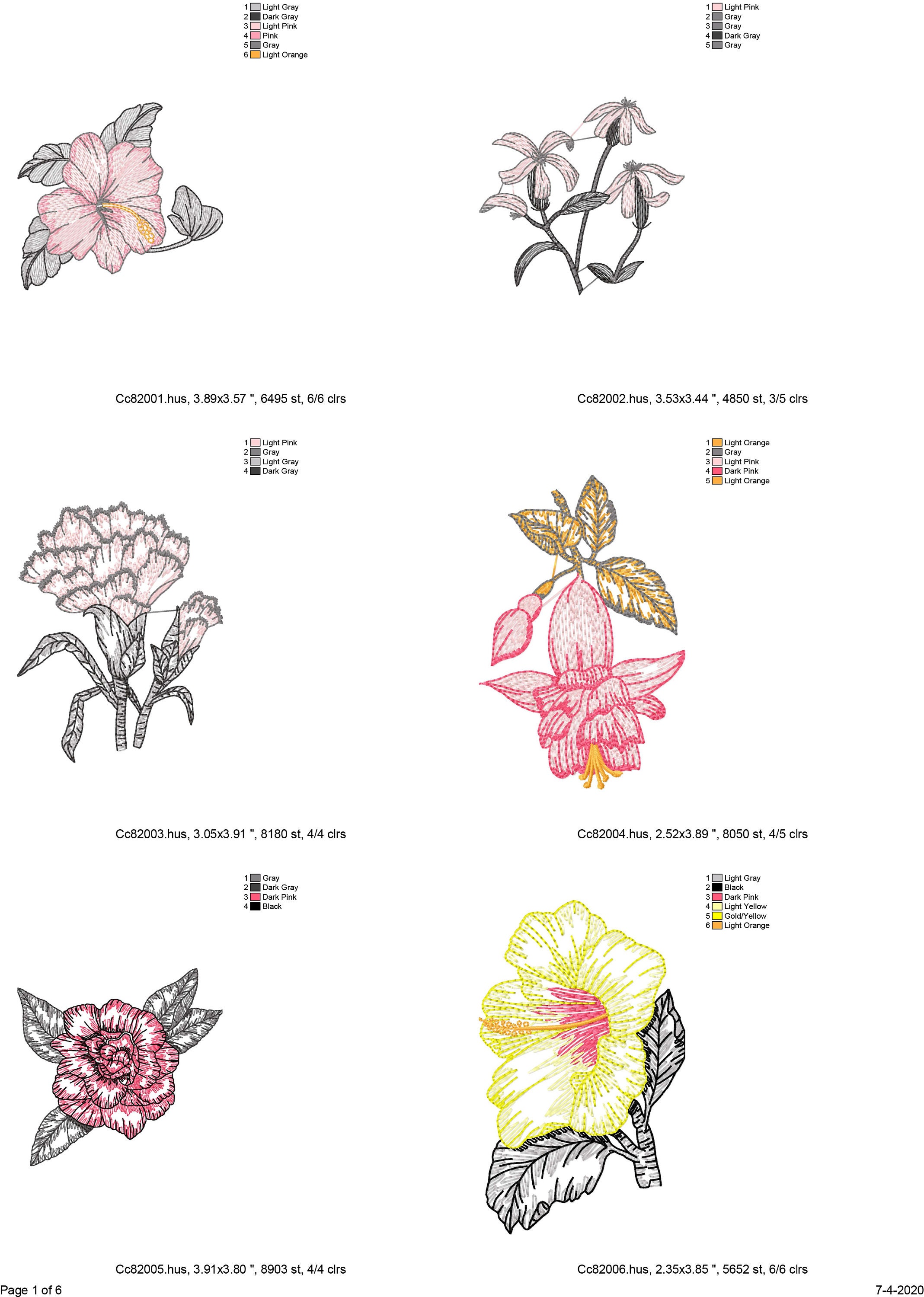 33 Flower Machine Embroidery Designs, Floral Embroidery Design ...