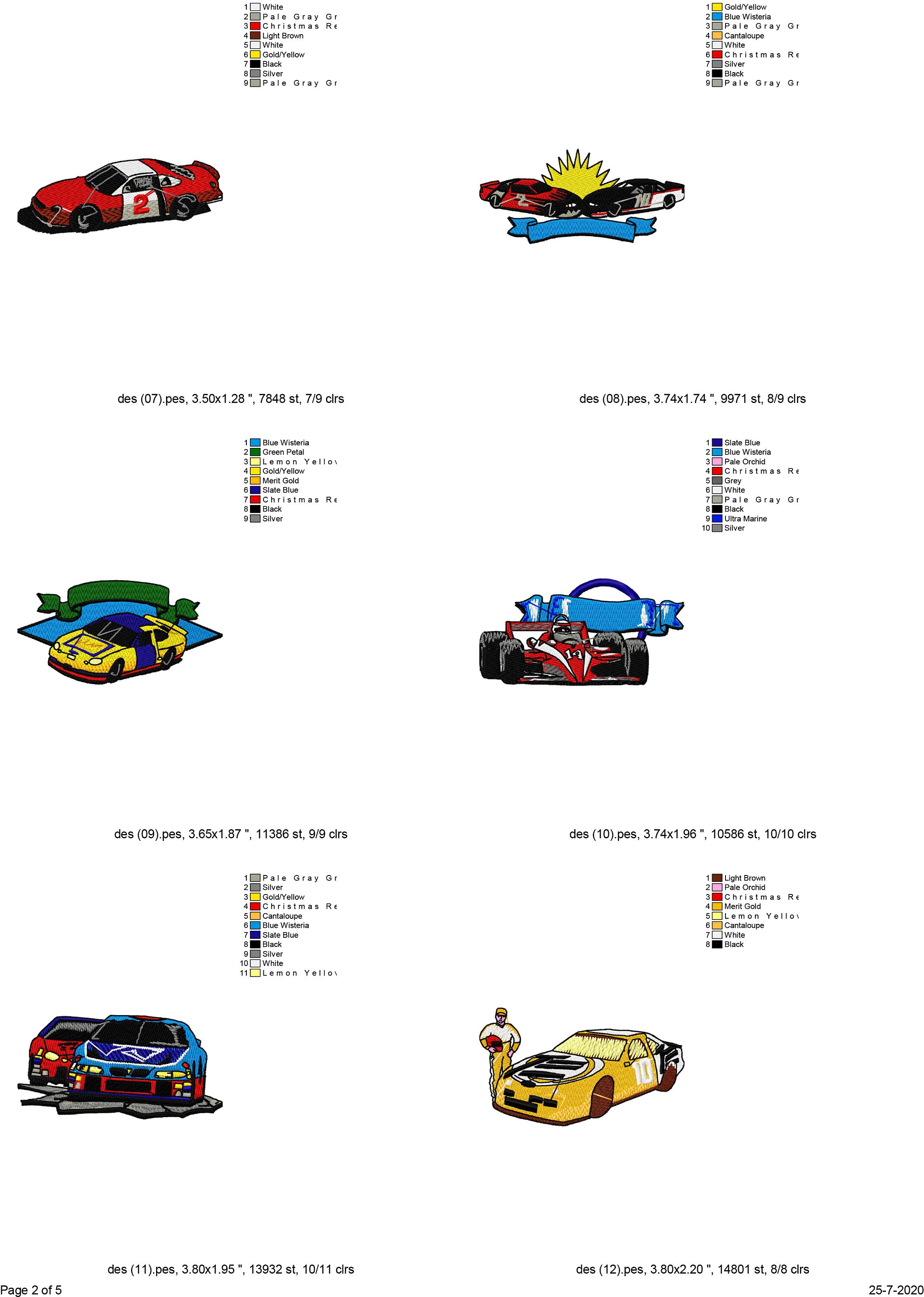 Etsy Racing Designs 25 Racecar Machine Embroidery Designs, Race Car Embroidery Pattern ...