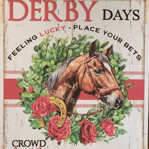 Kentucky Derby horse sign
