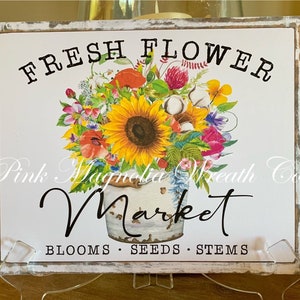 Flower market sign