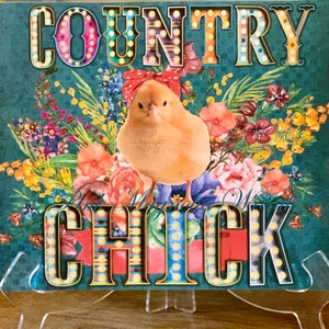 Country chick wreath sign
